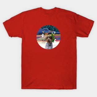 "Christmas Magic" with a Wire Haired Pointing Griffon T-Shirt